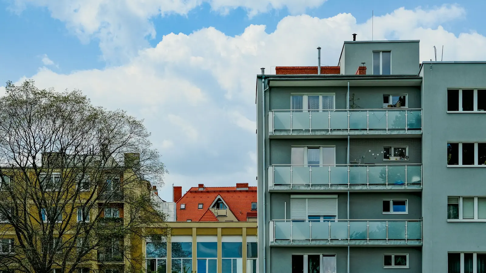Olika boendeformer i bostadsområde